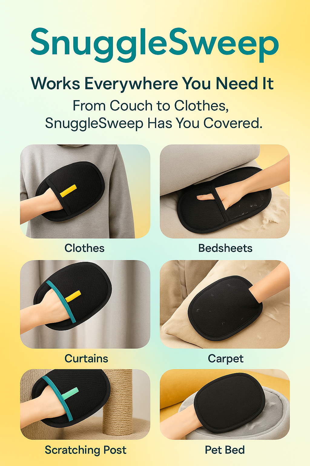 SnuggleSweep Pet Grooming Glove