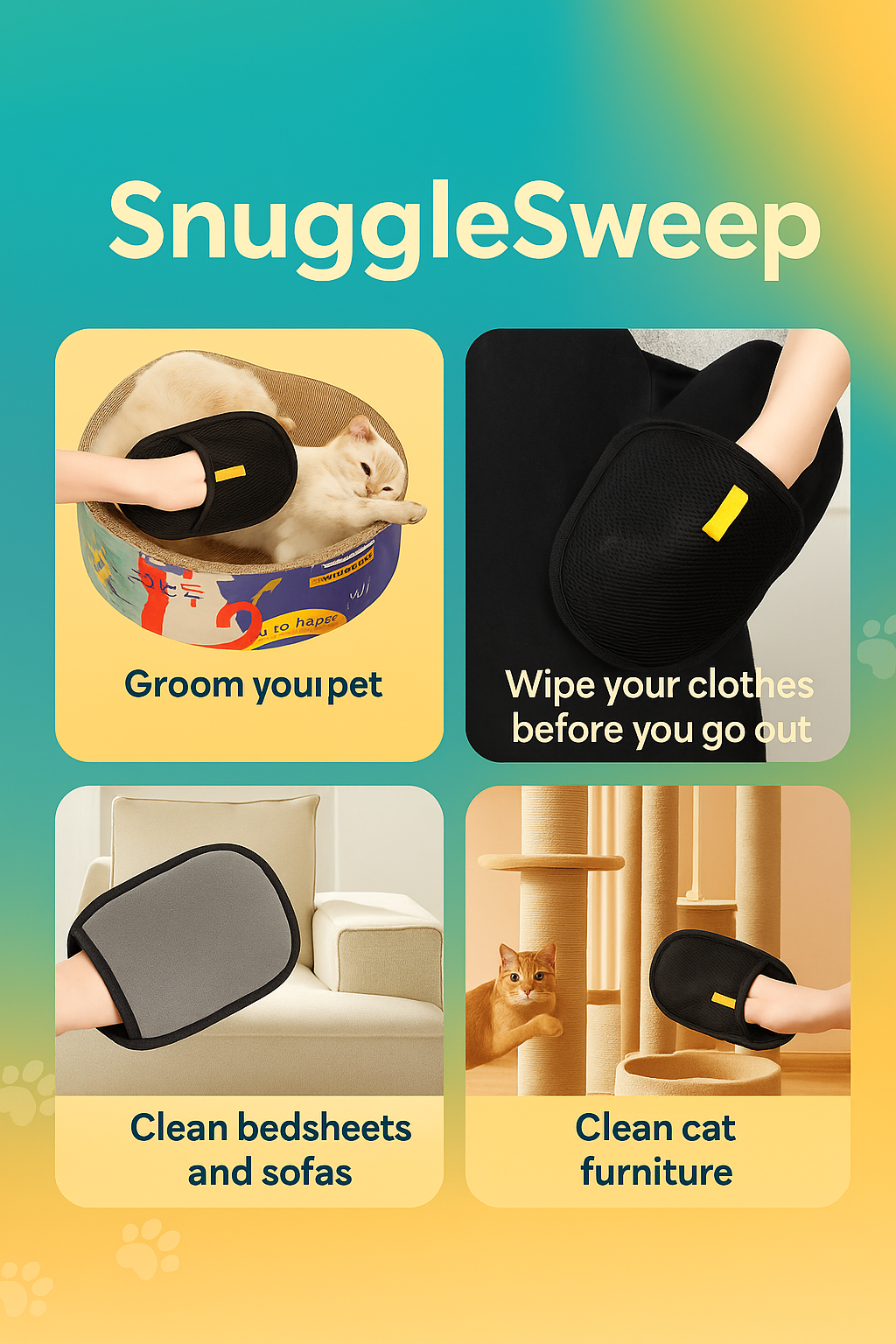 SnuggleSweep Pet Grooming Glove