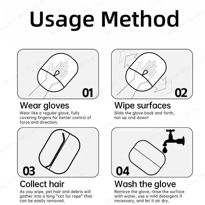 SnuggleSweep Pet Grooming Glove